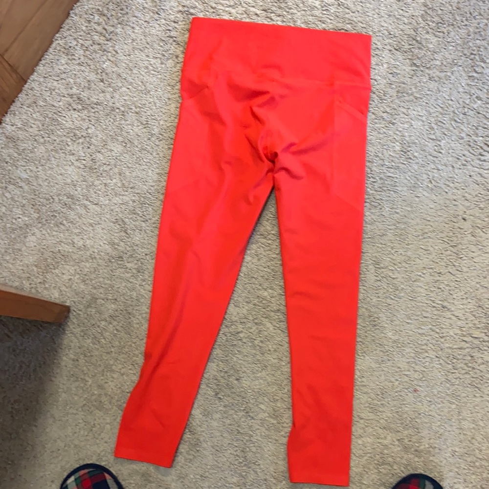 Bright red workout capris/leggings